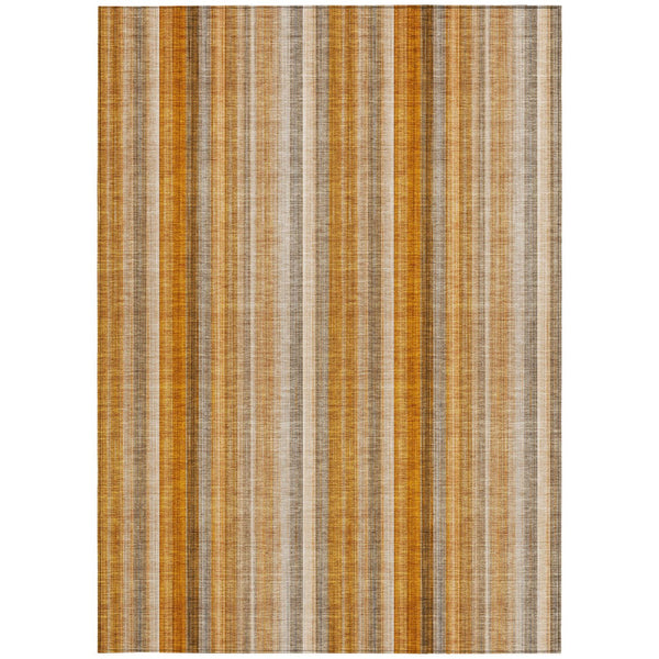 Homeroots 3' Blue Striped Washable Non-skid Area Rug - Stylish, Stain Resistant For Indoor Or Outdoor Use 8' X 10' Polyester 562071