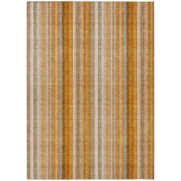 HomeRoots 5' Blue Striped Indoor Outdoor Area Rug - Durable, Washable, Non-Skid Design Perfect for Any Space 8' X 10' 562071