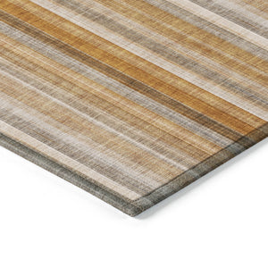 Homeroots 3' Blue Striped Washable Non-skid Area Rug - Stylish, Stain Resistant For Indoor Or Outdoor Use 8' X 10' Polyester 562071