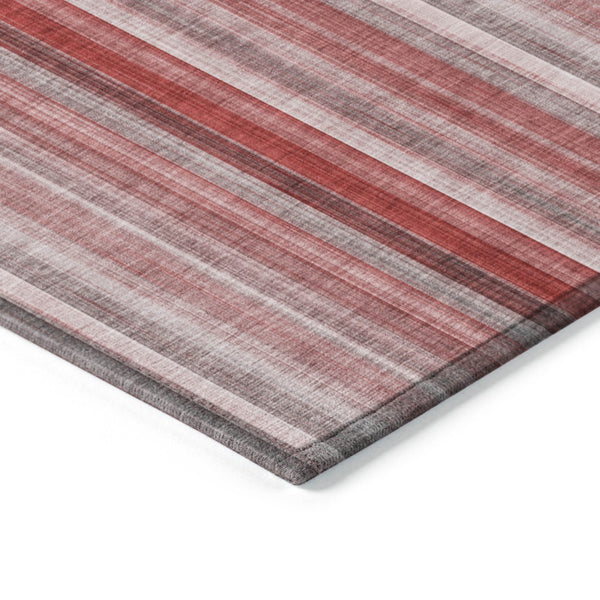 Homeroots 3' Blue Striped Washable Non-skid Area Rug - Stylish, Stain Resistant For Indoor Or Outdoor Use 3' X 5' Polyester 562086