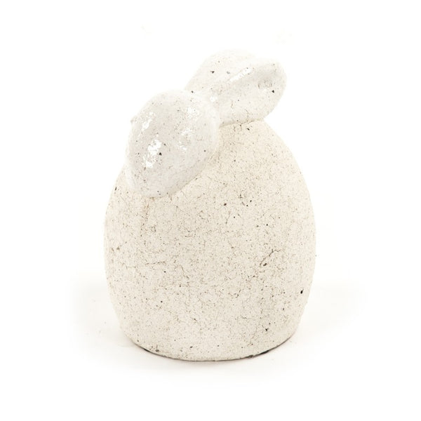 Zentique Decorative Ceramic Garden Rabbit Statue — Hand-Finished Glazed Accent for Indoor or Outdoor Decor W7.5 x H10 x D7.5 5620L A614