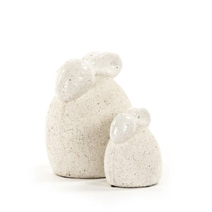 Zentique Decorative Ceramic Garden Rabbit Statue — Hand-Finished Glazed Accent for Indoor or Outdoor Decor W7.5 x H10 x D7.5 5620L A614