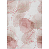 Homeroots 3' X 5' Merlot And Ivory Abstract Washable Non Skid Indoor Outdoor Area Rug Merlot Polyester 562122