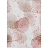 Homeroots 3' X 5' Merlot And Ivory Abstract Washable Non Skid Indoor Outdoor Area Rug Merlot Polyester 562122