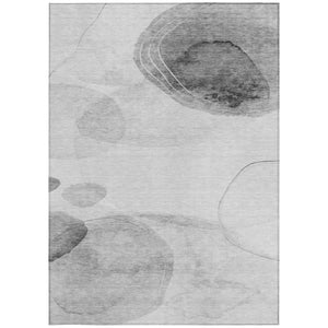 HomeRoots 5' Beige and Green Abstract Area Rug - Stylish, Durable, Washable Design for Indoor and Outdoor Use 8' X 10' 562152