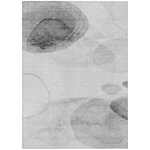 HomeRoots 5' Beige and Green Abstract Area Rug - Stylish, Durable, Washable Design for Indoor and Outdoor Use 9' X 12' 562153