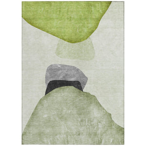 HomeRoots 5' Modern Abstract Gray and Black Washable Non-Skid Area Rug for Indoor and Outdoor Use, 60" x 90" 5' X 8' 562195
