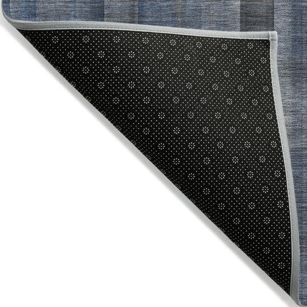 HomeRoots 5' Blue Plaid Washable Area Rug - Stylish, Non-Skid Design for Indoor and Outdoor Living Spaces 8' X 10' 562215