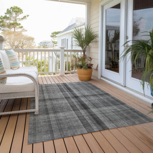 HomeRoots 5' Blue Plaid Washable Area Rug - Stylish, Non-Skid Design for Indoor and Outdoor Living Spaces 5' X 8' 562222