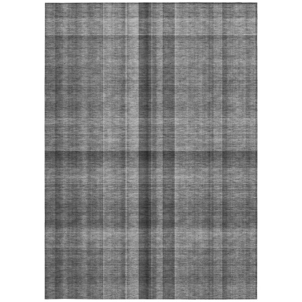 HomeRoots 5' Blue Plaid Washable Area Rug - Stylish, Non-Skid Design for Indoor and Outdoor Living Spaces 5' X 8' 562222