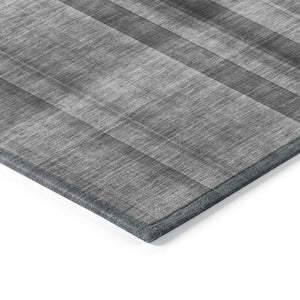 HomeRoots 5' Blue Plaid Washable Area Rug - Stylish, Non-Skid Design for Indoor and Outdoor Living Spaces 8' Round 562223