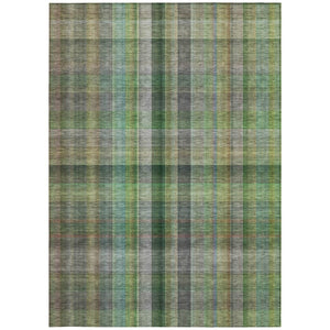HomeRoots 5' Blue Plaid Washable Area Rug - Stylish, Non-Skid Design for Indoor and Outdoor Living Spaces 10' X 14' 562235