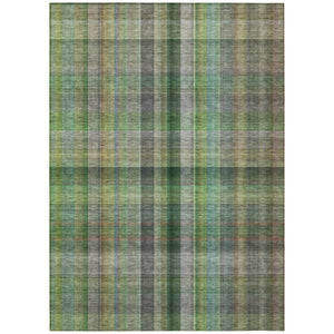 HomeRoots 5' Blue Plaid Washable Area Rug - Stylish, Non-Skid Design for Indoor and Outdoor Living Spaces 10' X 14' 562235