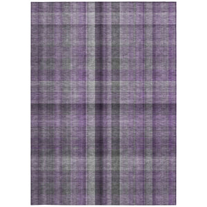 HomeRoots 5' Blue Plaid Washable Area Rug - Stylish, Non-Skid Design for Indoor and Outdoor Living Spaces 10' X 14' 562244