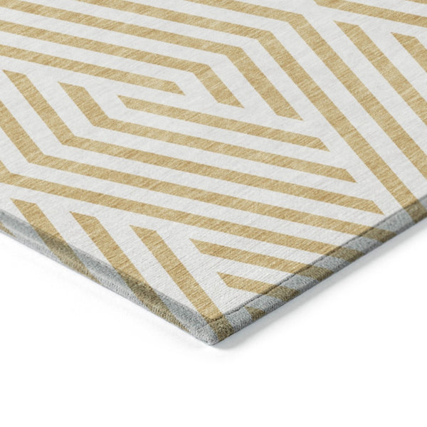 HomeRoots 5' Black and White Geometric Washable Area Rug - Stylish Non-Skid Design for Indoor & Outdoor Use 9' X 12' 562279