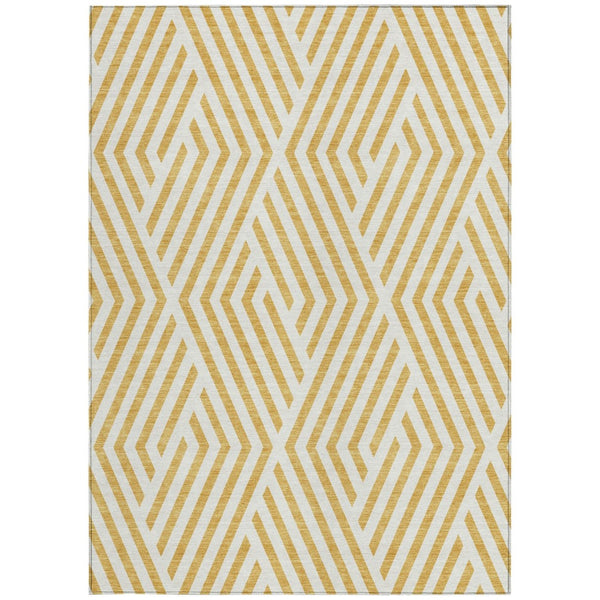 HomeRoots 5' Black and White Geometric Washable Area Rug - Stylish Non-Skid Design for Indoor & Outdoor Use 9' X 12' 562279