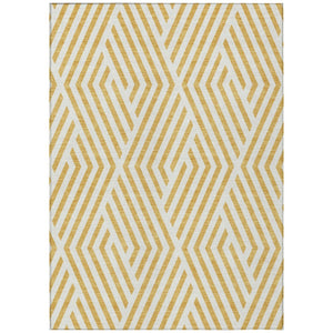 HomeRoots 5' Black and White Geometric Washable Area Rug - Stylish Non-Skid Design for Indoor & Outdoor Use 10' X 14' 562280