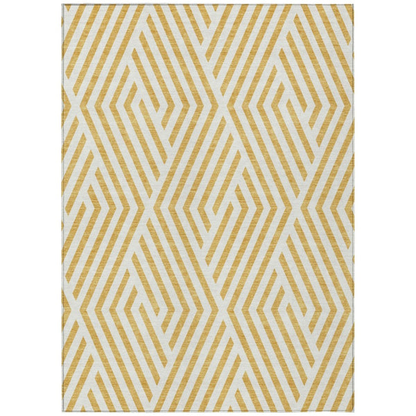 HomeRoots 5' Black and White Geometric Washable Area Rug - Stylish Non-Skid Design for Indoor & Outdoor Use 10' X 14' 562280