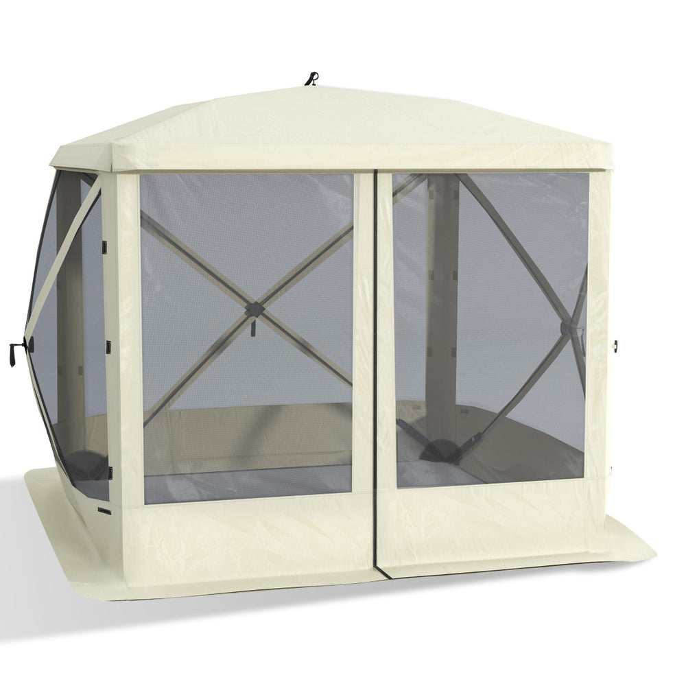 English Elm Outsunny Pop up Screen Shelter Mesh Sidewalls Fiberglass Frame Portable Carry Bag Included W2225P200736