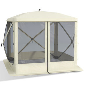 English Elm Outsunny Pop up Screen Shelter Mesh Sidewalls Fiberglass Frame Portable Carry Bag Included W2225P200736