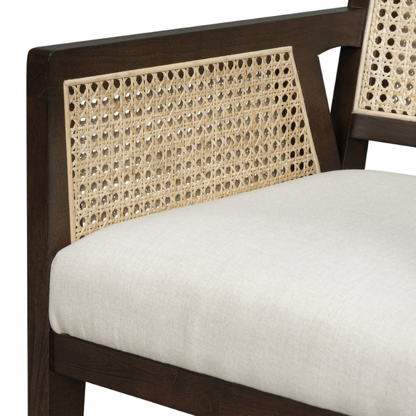 English Elm Natural Rattan Woven Armchair Set Rubberwood Farmhouse Coastal Dining Seating Pair Beige,Dark Brown,Natural N776P385750D