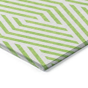 HomeRoots 5' Black and White Geometric Washable Area Rug - Stylish Non-Skid Design for Indoor & Outdoor Use 8' X 10' 562323