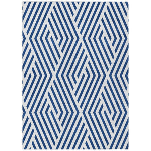 HomeRoots 5' Black and White Geometric Washable Area Rug - Stylish Non-Skid Design for Indoor & Outdoor Use 9' X 12' 562333