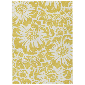 HomeRoots 5' Green and Ivory Floral Area Rug – Stylish, Washable, Non-Skid Design Perfect for Indoor & Outdoor Use 10' X 14' 562451