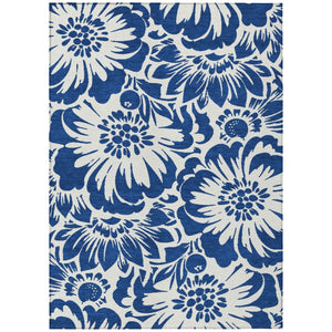 HomeRoots 5' Green and Ivory Floral Area Rug – Stylish, Washable, Non-Skid Design Perfect for Indoor & Outdoor Use 10' X 14' 562487
