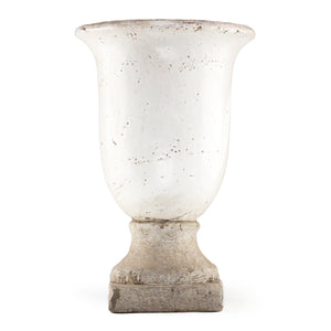 Partially Glazed Off-White Pottery (5624L) Zentique