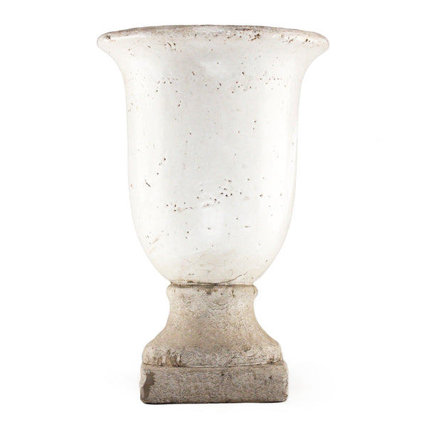 Partially Glazed Off-White Pottery (5624L) Zentique