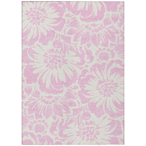 HomeRoots 5' Green and Ivory Floral Area Rug – Stylish, Washable, Non-Skid Design Perfect for Indoor & Outdoor Use 9' X 12' 562513