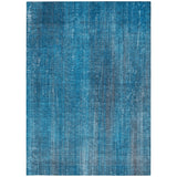 Homeroots 3' X 5' Blue Striped Washable Non Skid Indoor Outdoor Area Rug Blue Polyester 562563