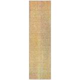 Homeroots 8' Runner Yellow And Orange Striped Washable Non Skid Indoor Outdoor Runner Rug Blush Polyester 562570