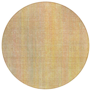 HomeRoots 5' Blue Striped Washable Area Rug - Non-Skid, Stain-Resistant, Ideal for Indoor & Outdoor Spaces 8' Round 562574