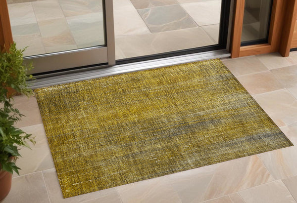 Homeroots 5' Blue Striped Washable Non-skid Area Rug - Perfect For Indoor & Outdoor Spaces, Stain Resistant Style 3' X 5' Polyester 562581