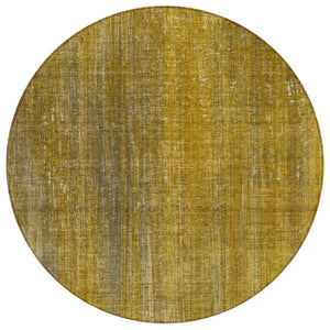 HomeRoots 5' Blue Striped Washable Area Rug - Non-Skid, Stain-Resistant, Ideal for Indoor & Outdoor Spaces 8' Round 562583
