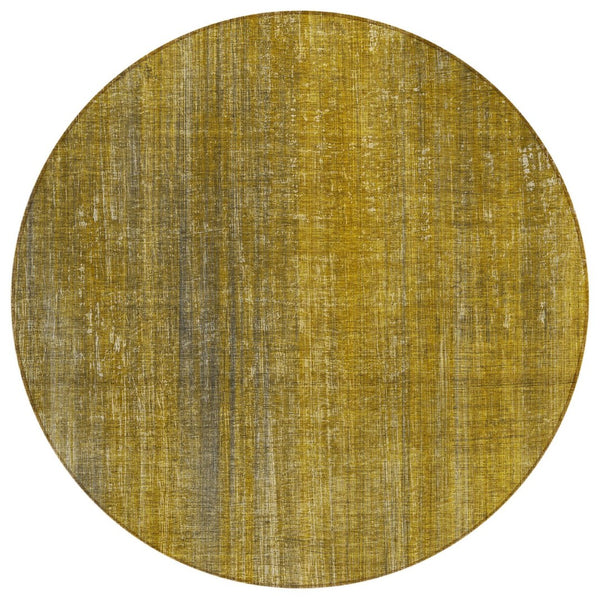 HomeRoots 5' Blue Striped Washable Area Rug - Non-Skid, Stain-Resistant, Ideal for Indoor & Outdoor Spaces 8' Round 562583