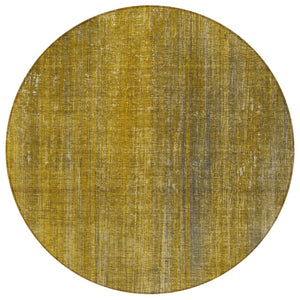 HomeRoots 5' Blue Striped Washable Area Rug - Non-Skid, Stain-Resistant, Ideal for Indoor & Outdoor Spaces 8' Round 562583