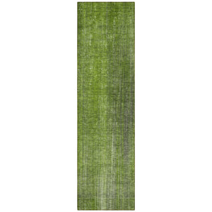 Homeroots 5' Blue Striped Washable Non-skid Area Rug - Perfect For Indoor & Outdoor Spaces, Stain Resistant Style Green Polyester 562588