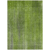 Homeroots 3' X 5' Green Striped Washable Non Skid Indoor Outdoor Area Rug Green Polyester 562590