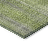 Homeroots 3' X 5' Green Striped Washable Non Skid Indoor Outdoor Area Rug Green Polyester 562590