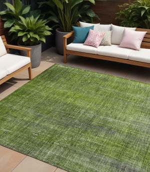 HomeRoots 5' Blue Striped Washable Area Rug - Non-Skid, Stain-Resistant, Ideal for Indoor & Outdoor Spaces 8' X 10' 562593