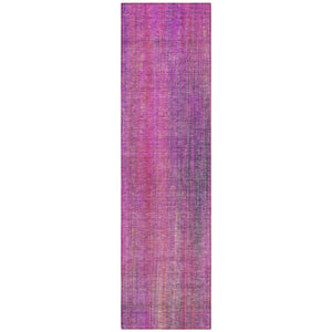 Homeroots 5' Blue Striped Washable Non-skid Area Rug - Perfect For Indoor & Outdoor Spaces, Stain Resistant Style Lilac Polyester 562597