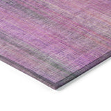 Homeroots 3' X 5' Lilac Striped Washable Non Skid Indoor Outdoor Area Rug Lilac Polyester 562599