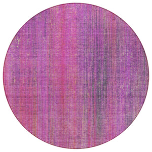 Homeroots 5' Blue Striped Washable Non-skid Area Rug - Perfect For Indoor & Outdoor Spaces, Stain Resistant Style 8' Round Polyester 562601