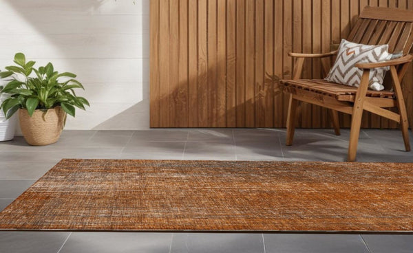 Homeroots 5' Blue Striped Washable Non-skid Area Rug - Perfect For Indoor & Outdoor Spaces, Stain Resistant Style Paprika Polyester 562606