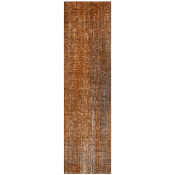 Homeroots 5' Blue Striped Washable Non-skid Area Rug - Perfect For Indoor & Outdoor Spaces, Stain Resistant Style Paprika Polyester 562606