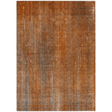 Homeroots 5' X 8' Orange Striped Washable Non Skid Indoor Outdoor Area Rug Paprika Polyester 562609