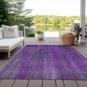 Homeroots 5' Blue Striped Washable Non-skid Area Rug - Perfect For Indoor & Outdoor Spaces, Stain Resistant Style 10' X 14' Polyester 562622